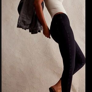 Free People Charcoal Denim Pants